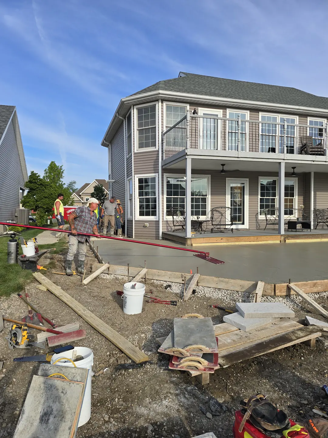 Waterfront landscape construction and project layout