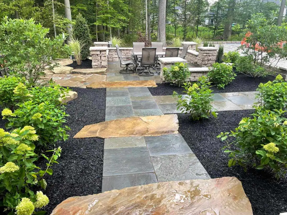 Custom hardscape patio project by A.J. Kraig Landscape and Design