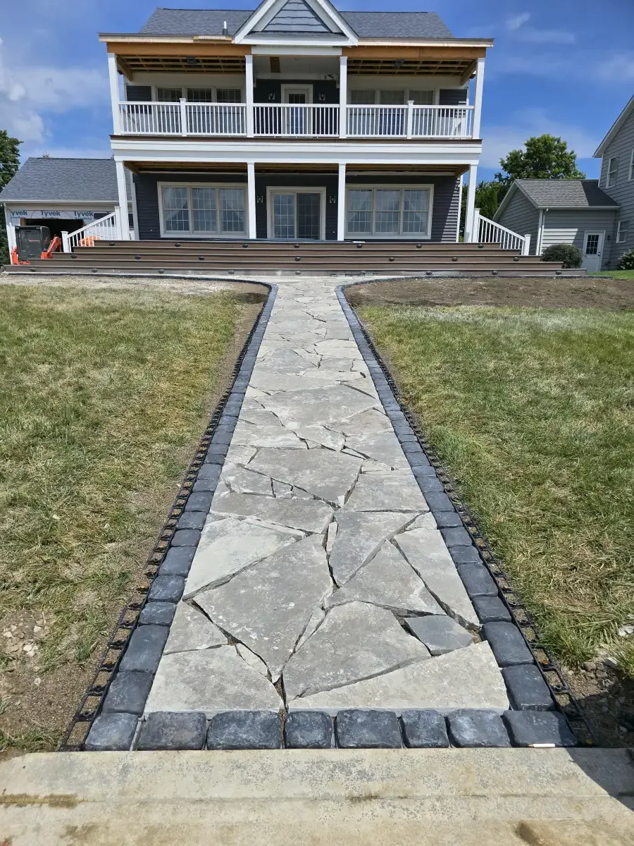 Custom hardscape patio project by A.J. Kraig Landscape and Design