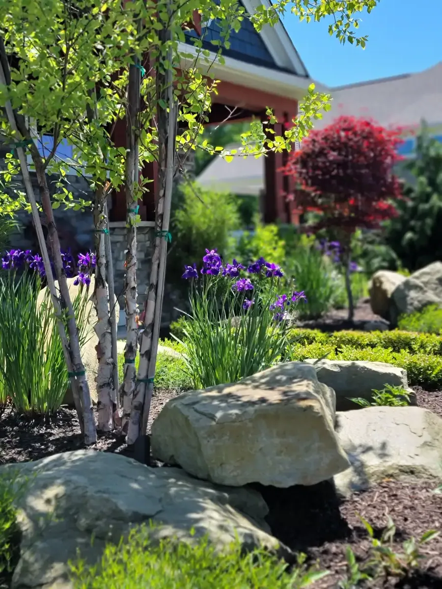 A.J. Kraig team during the landscape design and build process