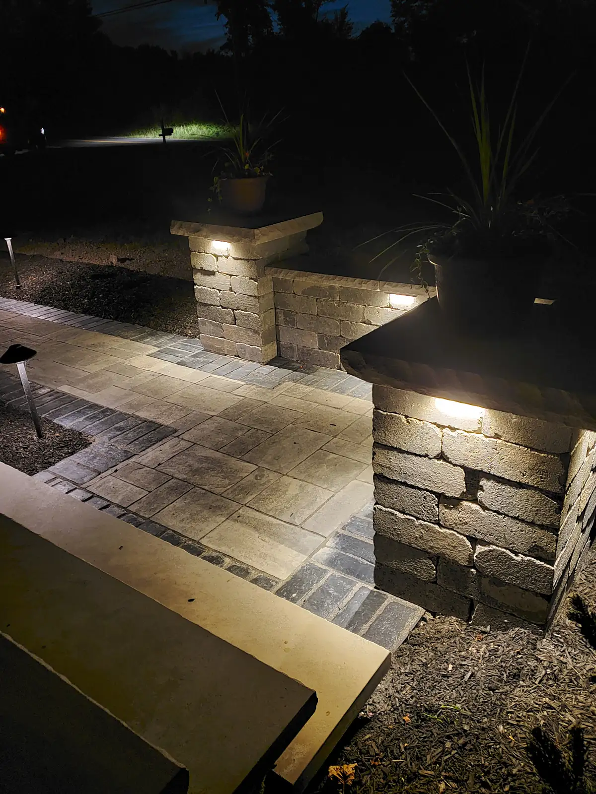 Deck and stair lighting installation