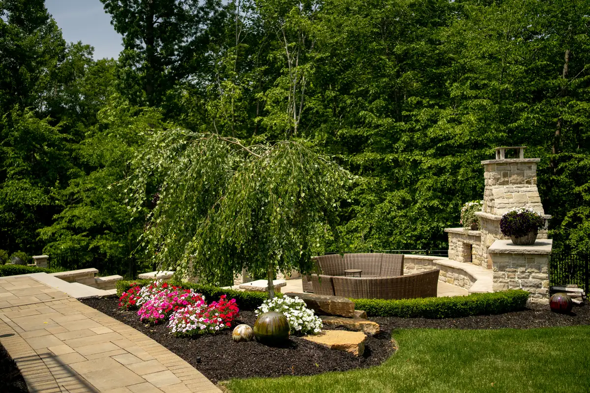 Backyard landscape design completed