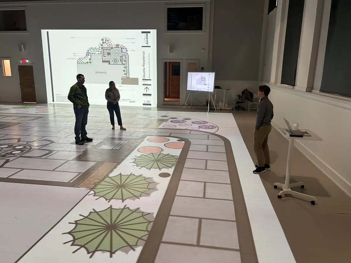 Immersive landscape design visualization and planning session