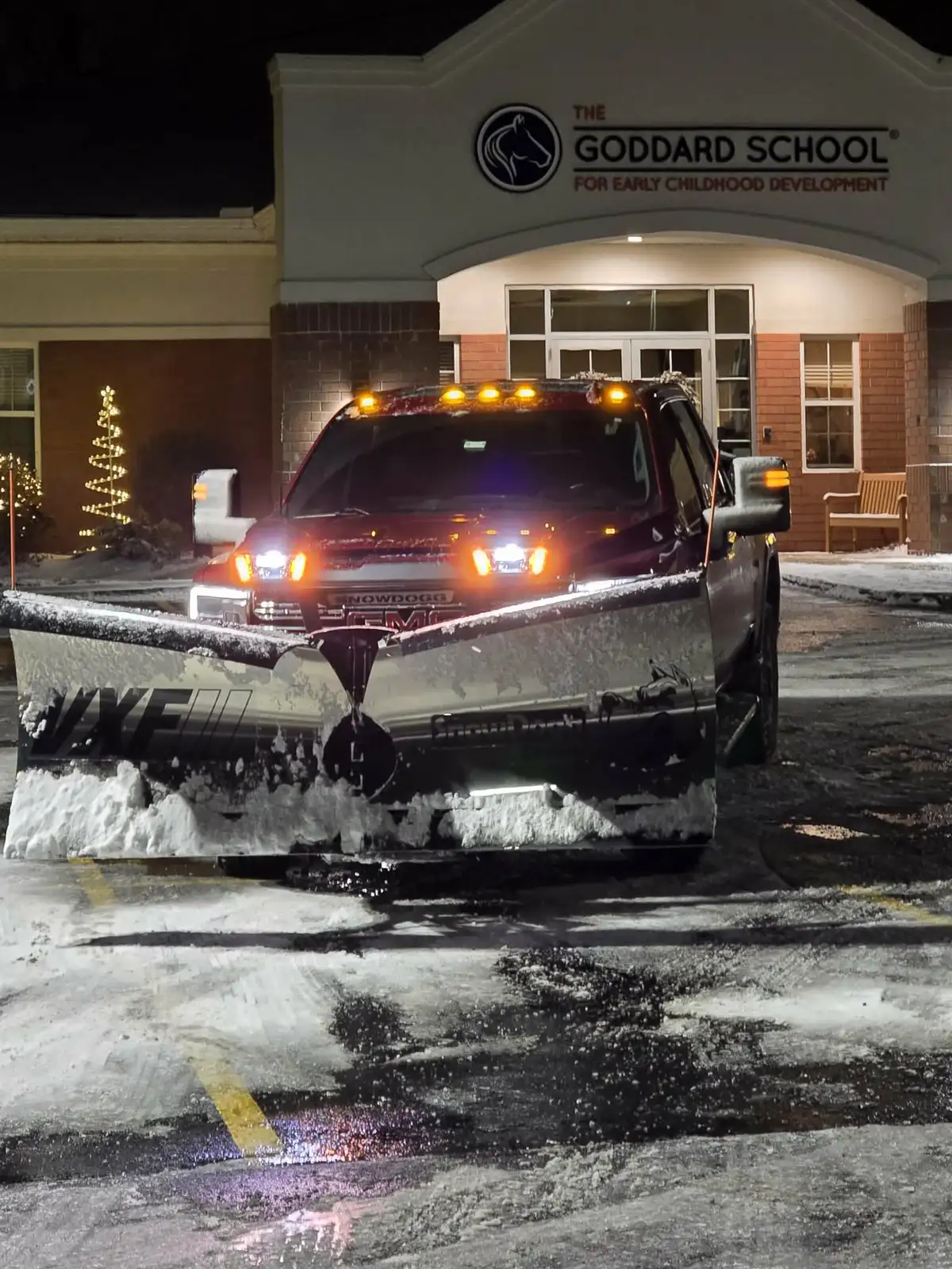 A.J. Kraig plow truck clearing heavy snowfall