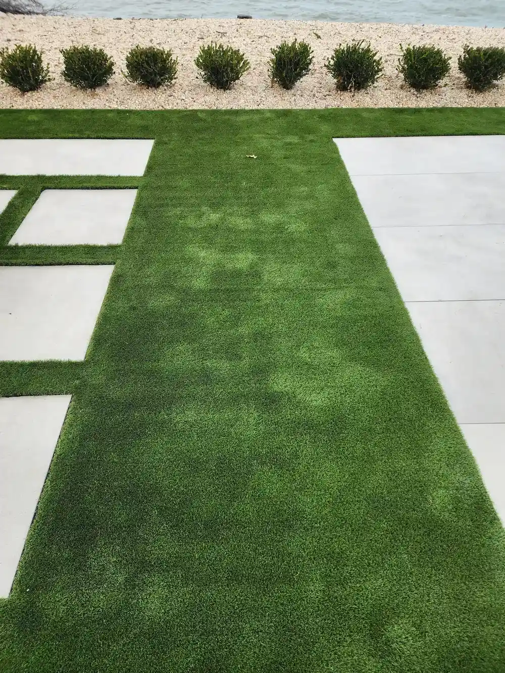 Backyard putting green with chipping area